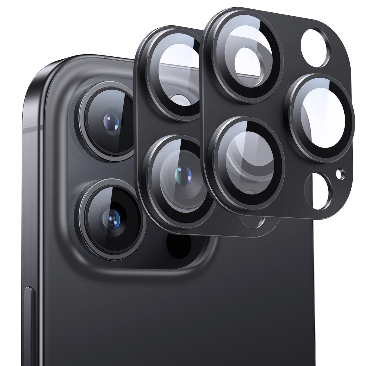 iPhone 16Pro/Pro Max用 カメラフィルム アルミ合金製＋9Hガラス