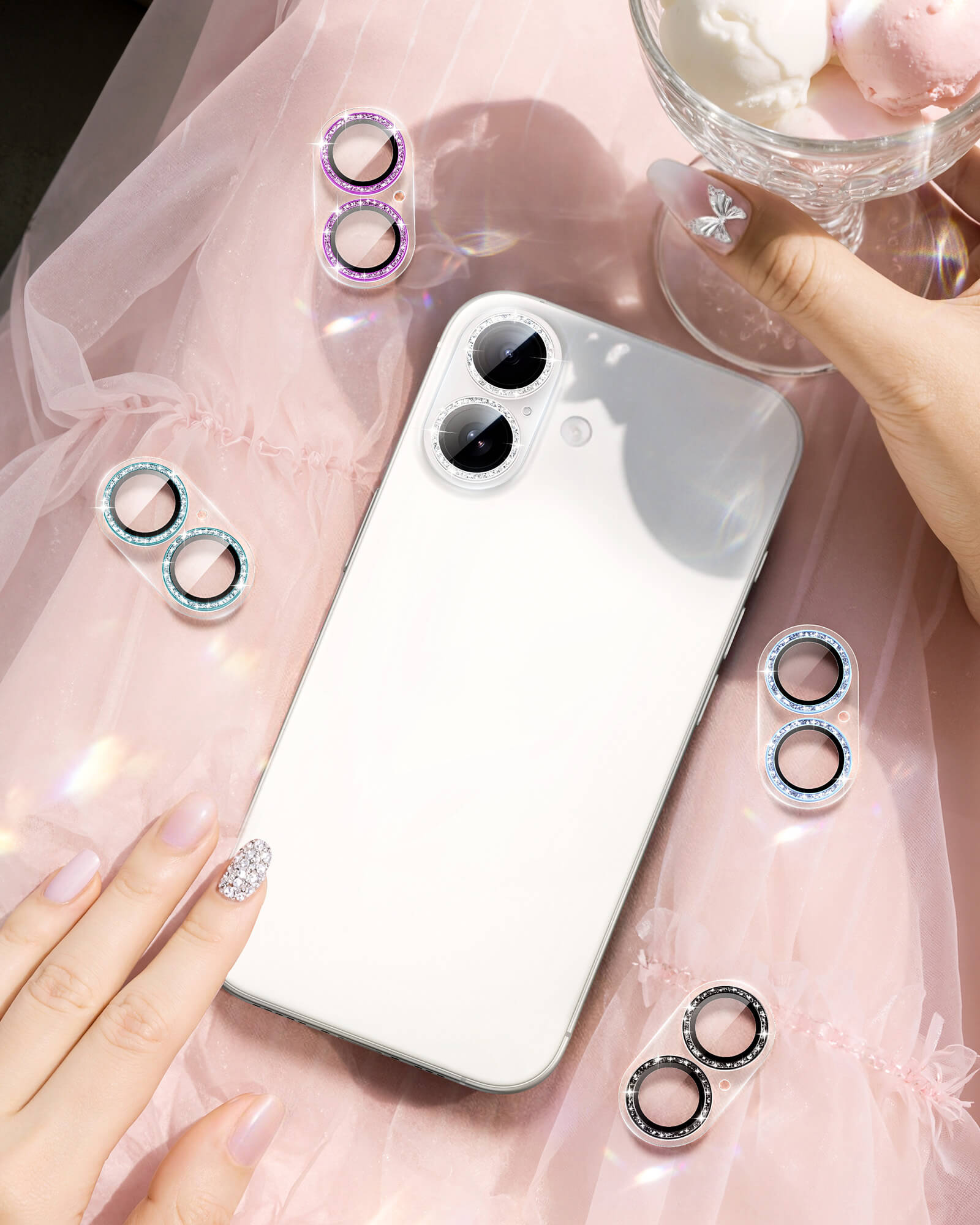 NIMASO カメラフィルム iPhone 16/Plus/Pro/Pro Max 対応 アクリル＋