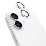 NIMASO カメラフィルム iPhone 16/Plus/Pro/Pro Max 対応 アクリル＋キラキラ 全面保護 黒縁取り 9H強化ガラス 耐衝撃 1枚セット