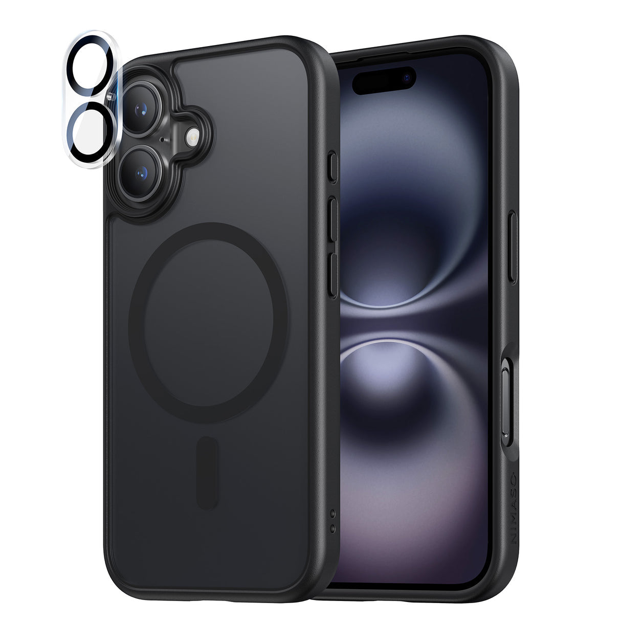 iPhone16用 ケース ケース+カメラフィルム MagSafe対応 NIMASO iPhone 16/Plus/Pro/Pro Max用ケース+カメラフィルム