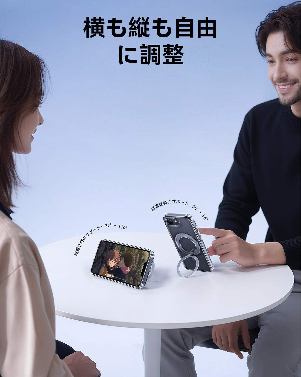 NIMASO iPhone 16eケース 360°スタンド付き MagSafeアクセサリー対応