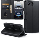 NIMASO iPhone 17e/16e ケース 手帳型 PUレザーケース カード収納 全面保護 耐衝撃 スタンド機能 マグネット式（雅革シリーズ）