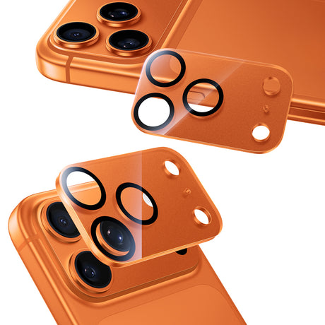 NIMASO iPhone 17 Pro Max カメラカバー 耐衝撃 透明ガラス 黒縁