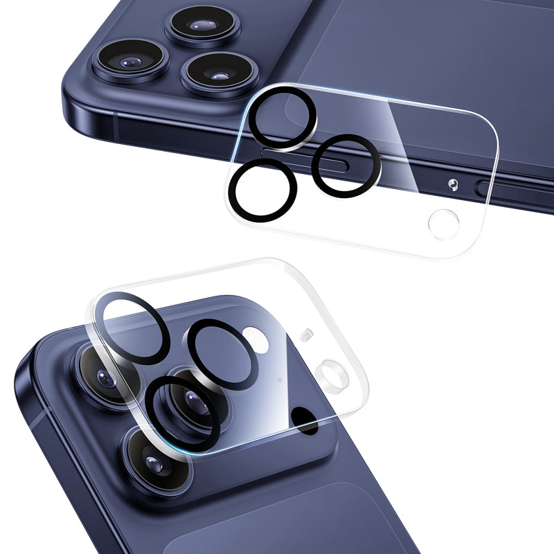 NIMASO iPhone 17/Pro/Pro Max/Air用 カメラフィルム 4色 全面保護 黒