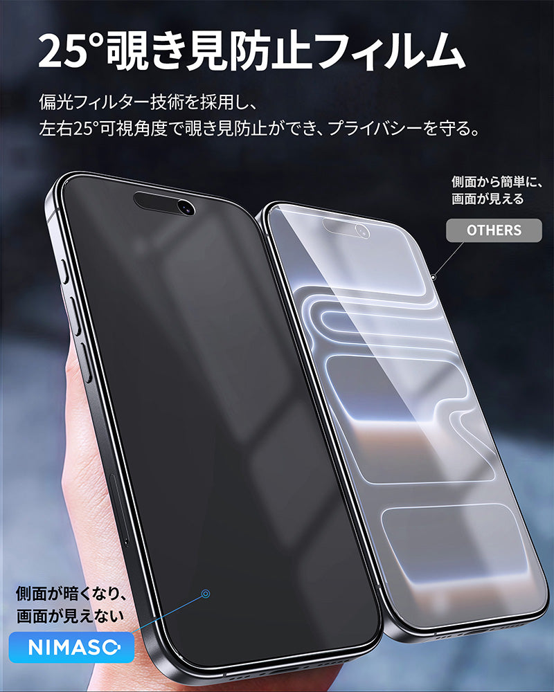覗き見防止＋アンチグレア 保護フィルム iPhone 18 Pro/Pro Max