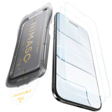 NIMASO iPhone 17/Pro/Pro Max/Air用 アンチグレア ガラスフィルム 反射防止  自動除塵ガイド枠付き 【2枚】