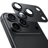 NIMASO iPhone 17/17 Pro/Pro Max/Air用 カメラフィルム アルミ合金＋9H強化ガラス 全面保護 黒縁取り 耐衝撃 ガイド枠付き