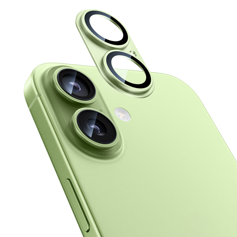 NIMASO iPhone 17/17 Pro/Pro Max/Air用 カメラフィルム アルミ合金＋9H強化ガラス 全面保護 黒縁取り 耐衝撃 ガイド枠付き 1枚/2枚セット