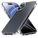 NIMASO iPhone 17/Pro/Pro Max/Air用 ケース クリア/マット 強化ガラス 9H硬度 耐衝撃 黄変防止（氷晶シリーズ）