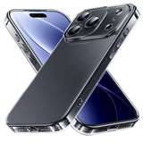 NIMASO iPhone 17/Pro/Pro Max/Air用 ケース クリア/マット 強化ガラス 9H硬度 耐衝撃 黄変防止（氷晶シリーズ）
