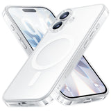 NIMASO iPhone 17/Pro/Pro Max用 スマホケース MagSafe対応 背面強化ガラス クリア/マット 黄変防止 ストラップホール付き（氷晶シリーズ）