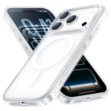 NIMASO iPhone 17/Pro/Pro Max用 スマホケース MagSafe対応 背面強化ガラス クリア/マット 黄変防止 ストラップホール付き（氷晶シリーズ）