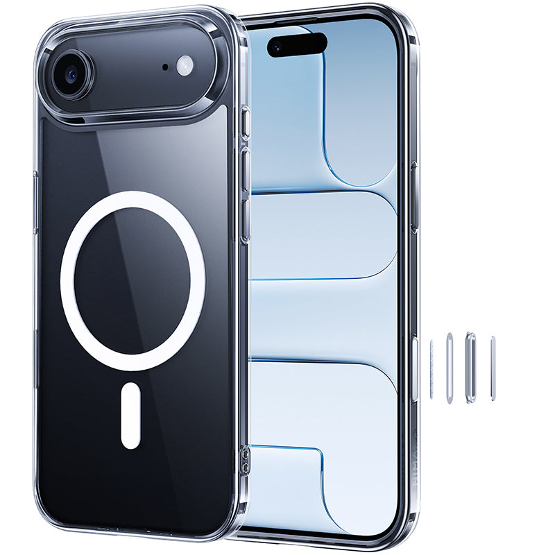 NIMASO iPhone 17/Pro/Pro Max/Air用ケース クリア MagSafe対応 黄変防止 指紋防止 耐衝撃（氷星シリーズ）