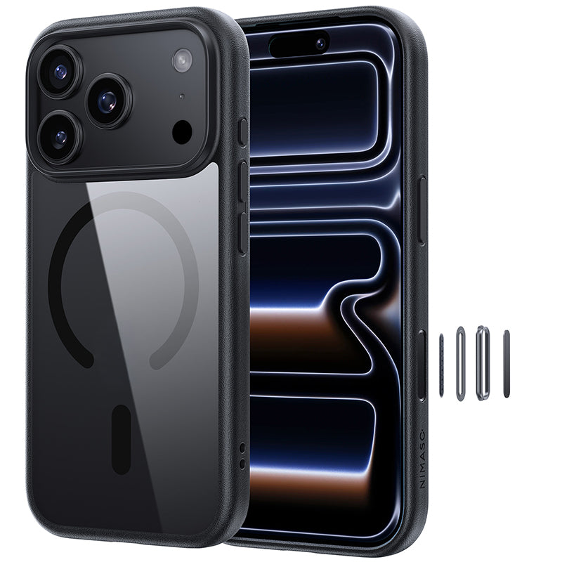 NIMASO iPhone 17/Pro/Pro Max/Air用ケース クリア MagSafe対応 黄変防止 指紋防止 耐衝撃（氷星シリーズ）