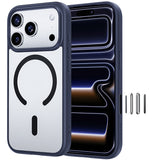 NIMASO iPhone 17/Pro/Pro Max/Air用ケース MagSafe対応 耐衝撃 ワイヤレス充電 カメラコントロールカバー（黒羽シリーズ）