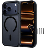 NIMASO iPhone 17/Pro/Pro Max/Air用ケース MagSafe対応 耐衝撃 ワイヤレス充電 カメラコントロールカバー（黒羽シリーズ）