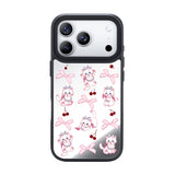 NIMASO iPhone 17/Pro/Pro Max/Air用 ケース MagSafe対応 ミラー かわいい おしゃれ 耐衝撃 ワイヤレス充電対応（ファンシーシリーズ）ホワイトキャット