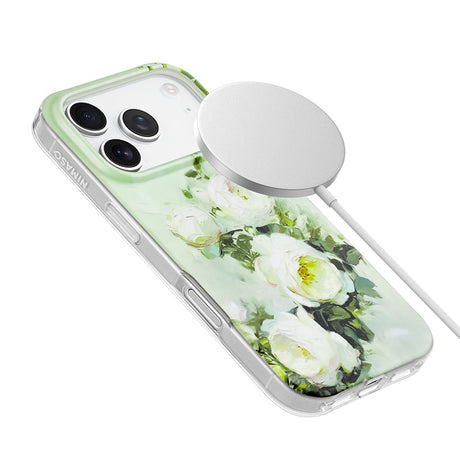 iPhone 17 Air ケース ワイヤレス充電対応 フローラル