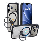 NIMASO 360° Rotating Stand Case for iPhone 17/Pro/Pro Max/Air, MagSafe Compatible, Semi-Transparent, Shockproof Smartphone Case (Kuroba Series) 
