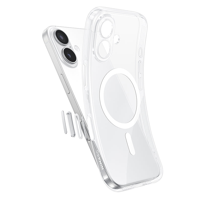 【新品】MagSafe対応 iPhone Airケース、NIMASO フィルム NIMASO iPhone 17/Pro/Pro Max/Air用ケース クリア MagSafe対応