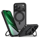 NIMASO 360° Rotating Stand Case for iPhone 17/Pro/Pro Max/Air, MagSafe Compatible, Matte, Anti-Fingerprint, and Shockproof (Kuroba Series) 