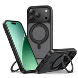 NIMASO 360° Rotating Stand Case for iPhone 17/Pro/Pro Max/Air, MagSafe Compatible, Matte, Anti-Fingerprint, and Shockproof (Kuroba Series) 