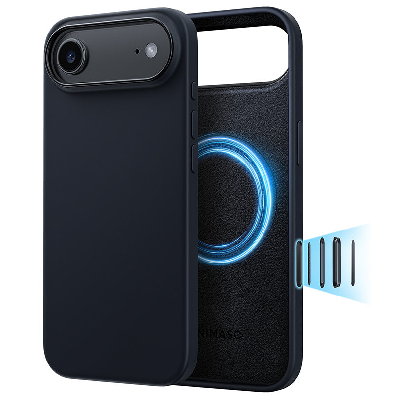 NIMASO iPhone 17/Pro/Pro Max/Air用 ケース MagSafe対応 シリコン 全面保護 耐衝撃 指紋防止 ワイヤレス充電対応 カメラコントロールカバー付き （望見シリーズ）