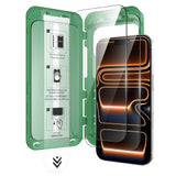【バリ楽Box-Lite】強化ガラスフィルム ARコーティング 宇宙航空材料 強化極細黒縁 全面保護 高画質 反射防止 キズ防止 耐衝撃 高感度タッチ ガイド枠付き iPhone 17シリーズ用