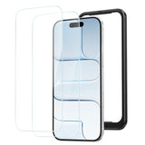 NIMASO iPhone 17/Pro/Pro Max/Air用  強化ガラスフィルム 耐衝撃 ガイド枠付き【2枚】