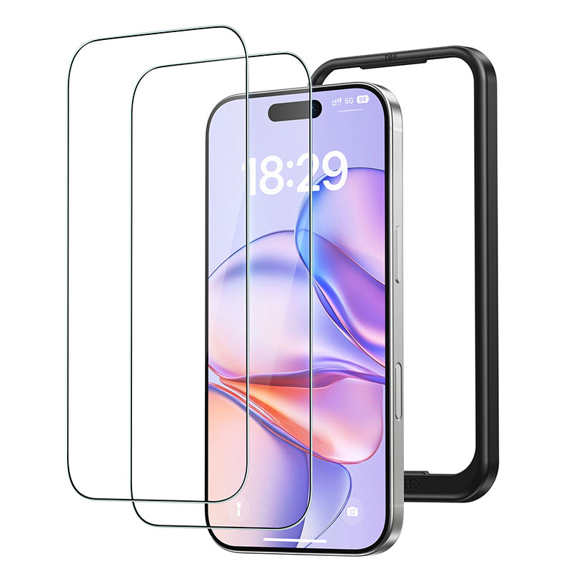 NIMASO iPhone 17/Pro/Pro Max/Air用 強化ガラスフィルム 黒縁あり