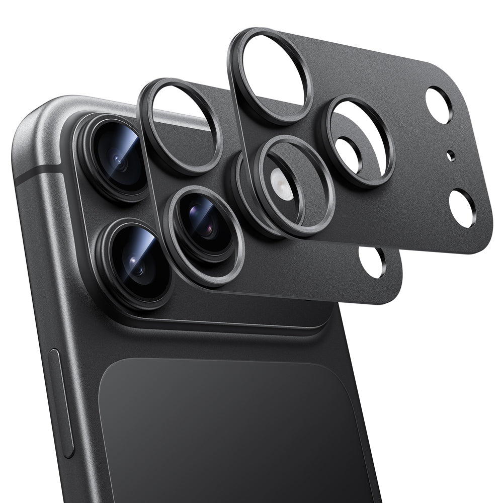 NIMASO Camera Cover for iPhone 17/Pro/Pro Max/Air, Aluminum Alloy, Shockproof, Fingerprint-Resistant, with Guide Frame (2-Pack) 