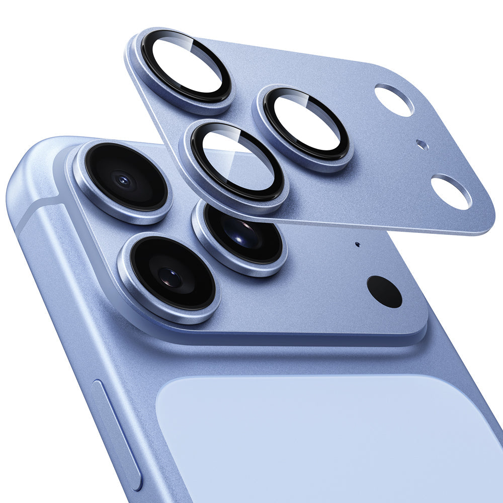 アルミ合金 カメラカバー レンズ全体保護 高透明 9H強化ガラス 耐衝撃 ケース干渉なし iPhone 17/18シリーズ用