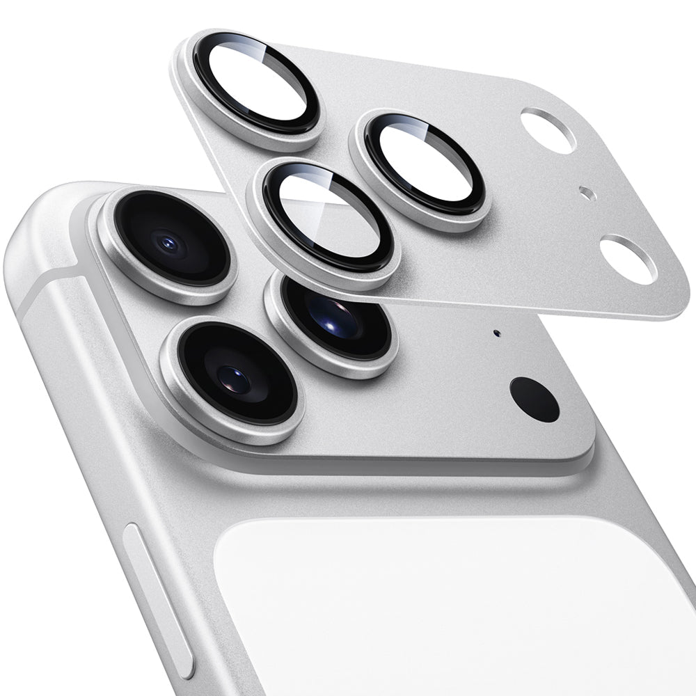 アルミ合金 カメラカバー レンズ全体保護 高透明 9H強化ガラス 耐衝撃 ケース干渉なし iPhone 17/18シリーズ用