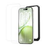 NIMASO Tempered Glass Film for iPhone 17/Pro/Pro Max/Air, Shockproof, with Guide Frame (2-Pack) 