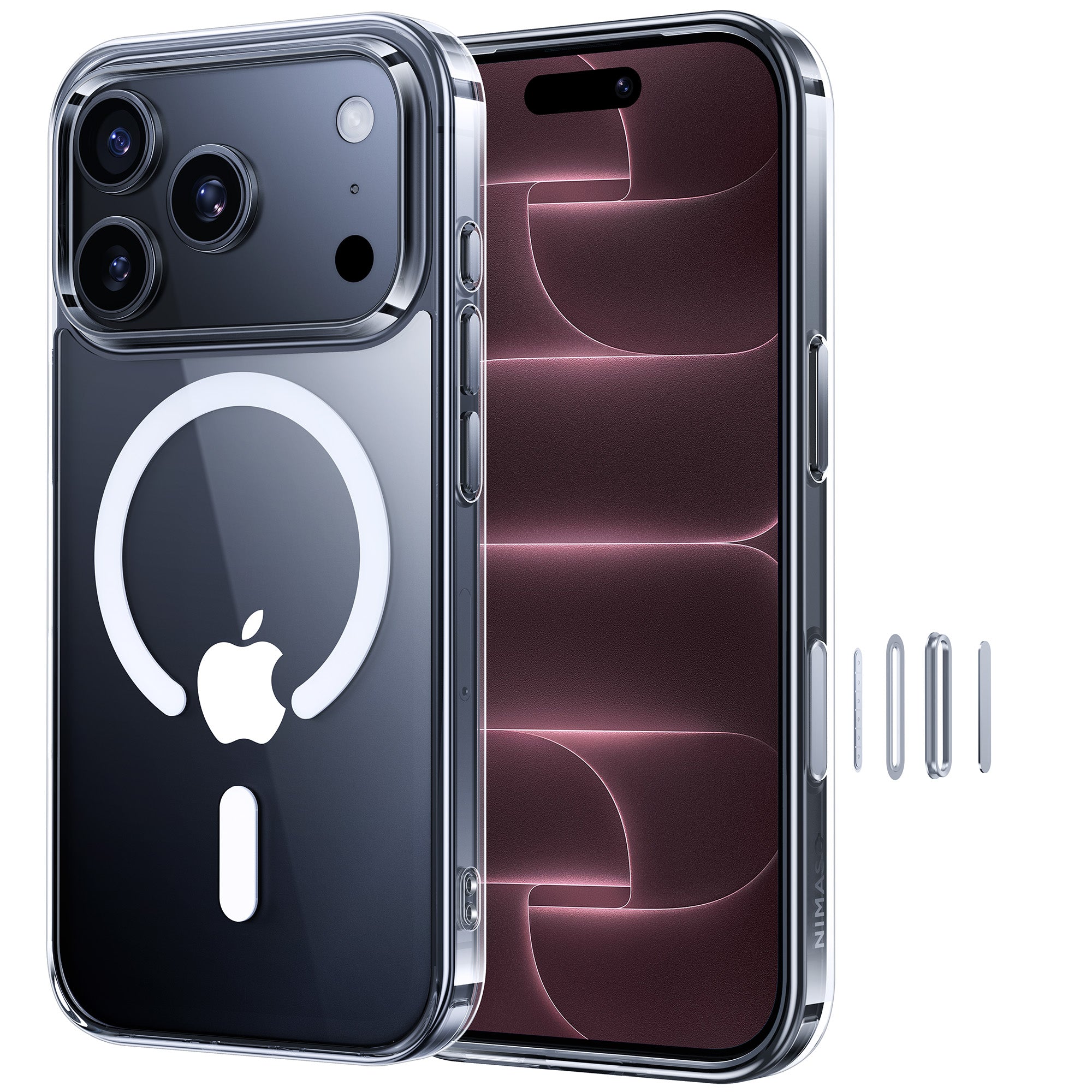 NIMASO 氷星 iPhone 17/ iphone 18 MagSafe対応クリアケース 黄変防止