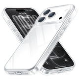 NIMASO Case for iPhone 17/Pro/Pro Max/Air, Clear/Matte, Tempered Glass, 9H Hardness, Impact Resistant, Anti-Yellowing (Ice Crystal Series) 