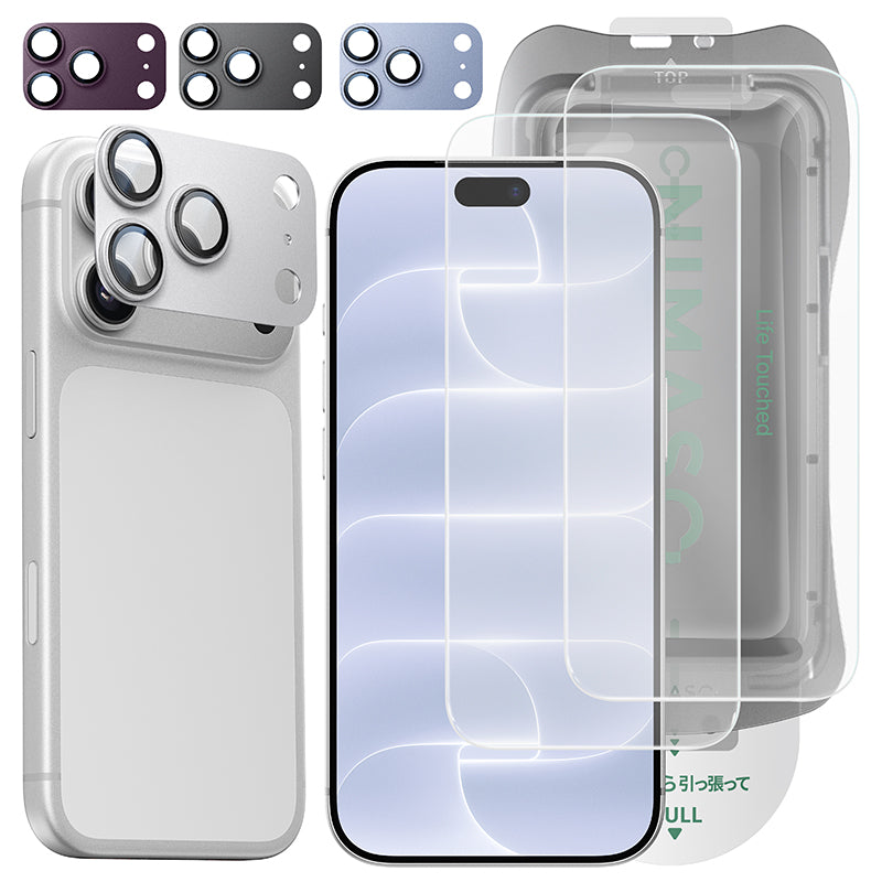 【究極の保護セット】iPhone 17/18 Pro 対応 ガラスフィルム ＋ カメラ保護フィルム クリア / アンチグレア / 覗き見防止 アルミ合金