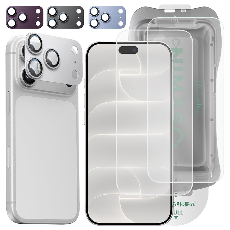 【究極の保護セット】iPhone 17/18 Pro Max 対応 ガラスフィルム ＋ カメラ保護フィルム クリア / アンチグレア / 覗き見防止 アルミ合金