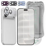 【究極の保護セット】iPhone 17/18 Pro Max 対応 ガラスフィルム ＋ カメラ保護フィルム クリア / アンチグレア / 覗き見防止 アルミ合金