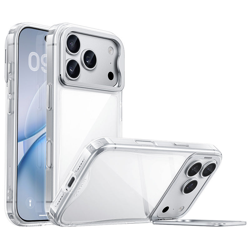 NIMASO 機巧シリーズ iPhone 18/17 カメラスタンドクリアケース・薄型