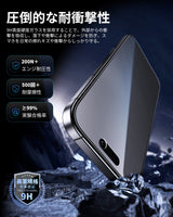 NIMASO  iPhone 16用 2in1 アンチグレア+覗き見防止 強化ガラスフィルム 耐衝撃 「バリ楽Box」ガイド枠付き【1枚】