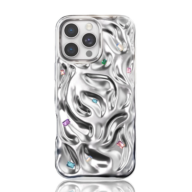 iPhone 16 Pro/Pro Max用ウェーブケース MagSafe対応 シルバー