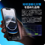 NIMASO iPhone 16e/14/13 Pro/13 強化ガラスフィルム 反射防止ARフィルム 全面保護 黒縁あり「バリ楽Box」ガイド枠付き【1枚】