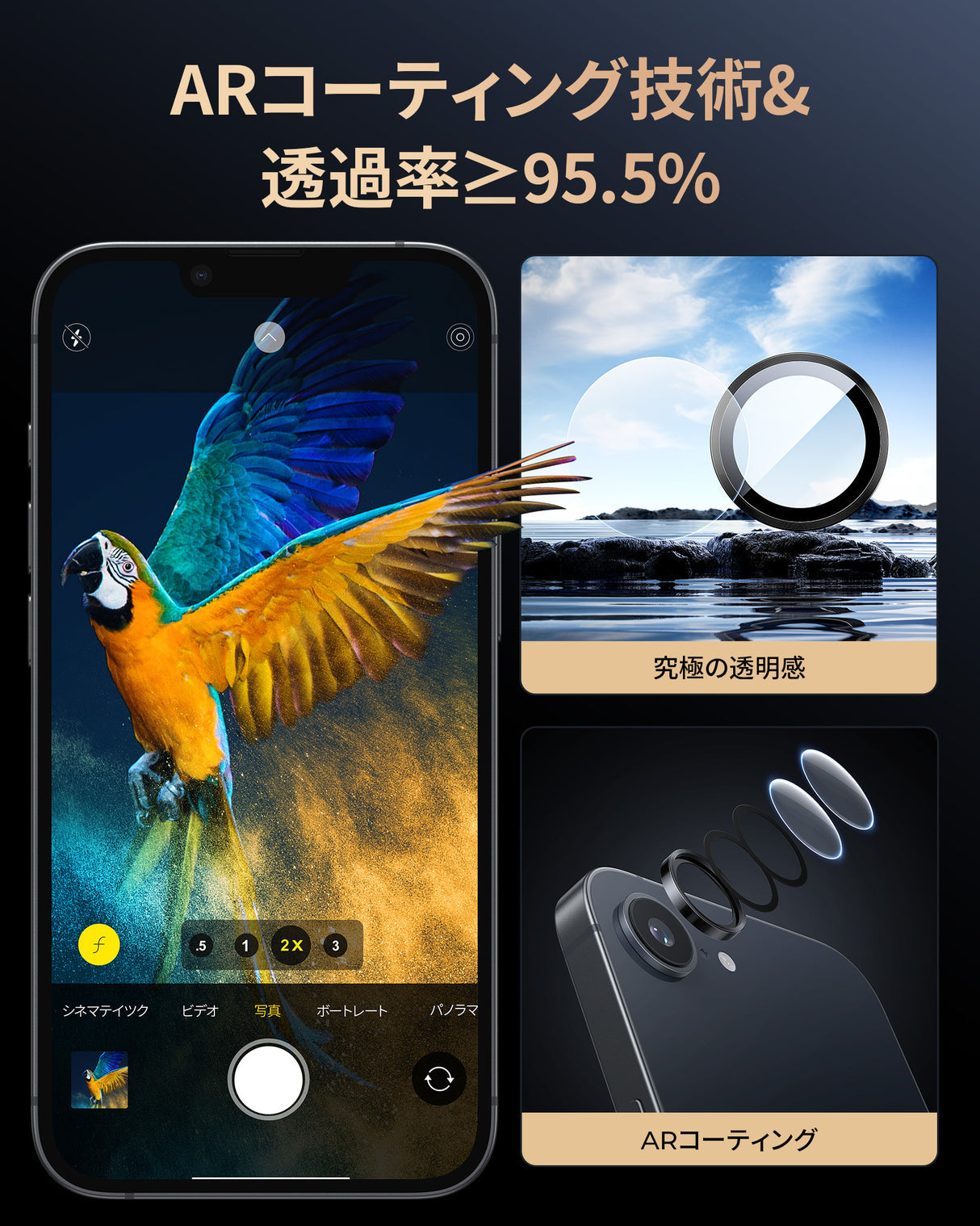 iPhone 16e 極美品　ロジックボート、リアカメラ無し　 説明必読 iPhone 17e/16e カメラフィルム 耐衝撃 高透過率 アルミ合金リング