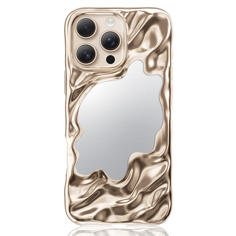 NIMASO iPhone 16 Pro/Pro Max用ミラー付きウェーブケース