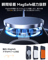 NIMASO iPhone 16eケース 360°回転スタンド付き MagSafeアクセサリー対応 クリア（アップグレード版）