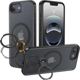 NIMASO iPhone 16eケース 360°回転リングスタンド MagSafeアクセサリー対応（アップグレード版）