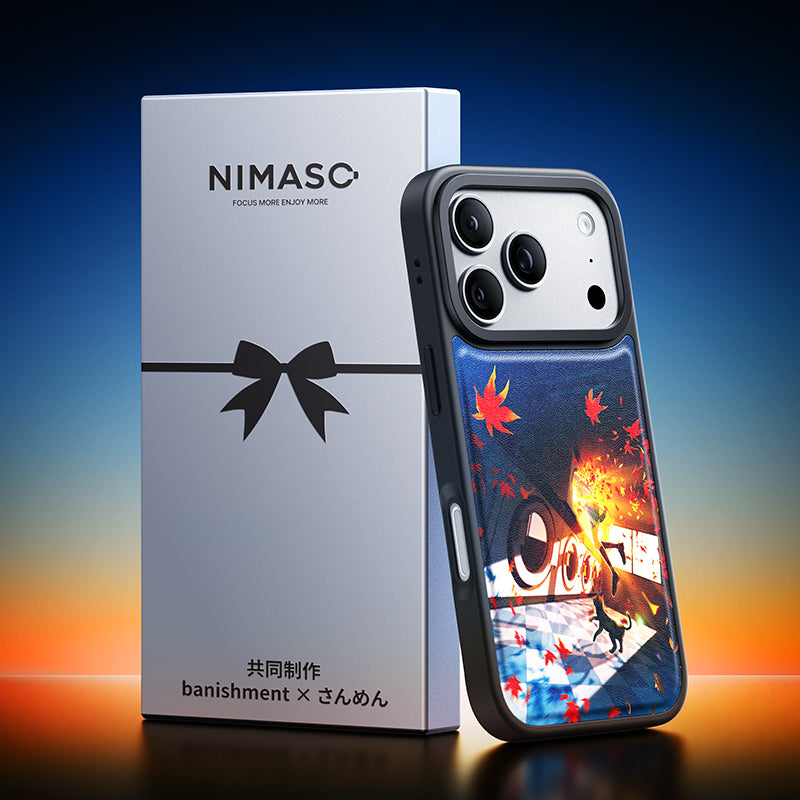 [Collaboration] NIMASO x banishment x Sanmen "A High School Girl and a Cat Lost in Autumn" iPhone 17/Pro/Pro Max/Air Smartphone Case with MagSafe Compatible 