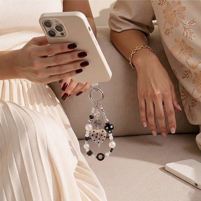 スマホアクセサリー happycloset NIMASO スマホストラップ ドットハート