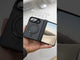 【予約販売】【黒羽シリーズ】360°回転スタンドケース MagSafe対応 iPhone Duo用 半透明マット 指紋防止 360°回転リング 耐衝撃 折りたたみケース